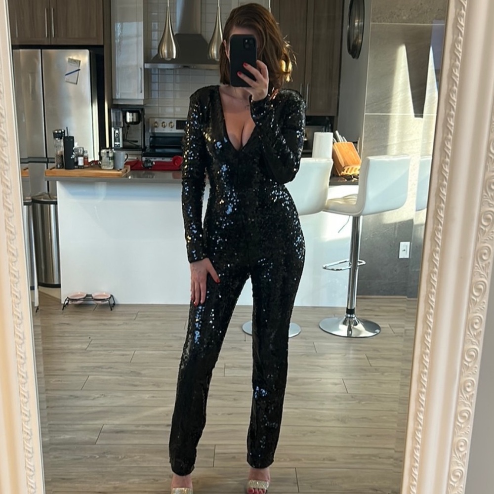 Good American Sequin Part Jumpsuit
